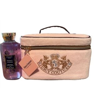 Bundle Juicy Cosmetic Pouch and Bath & Body Works Moonlit Goddess Body Wash NWT